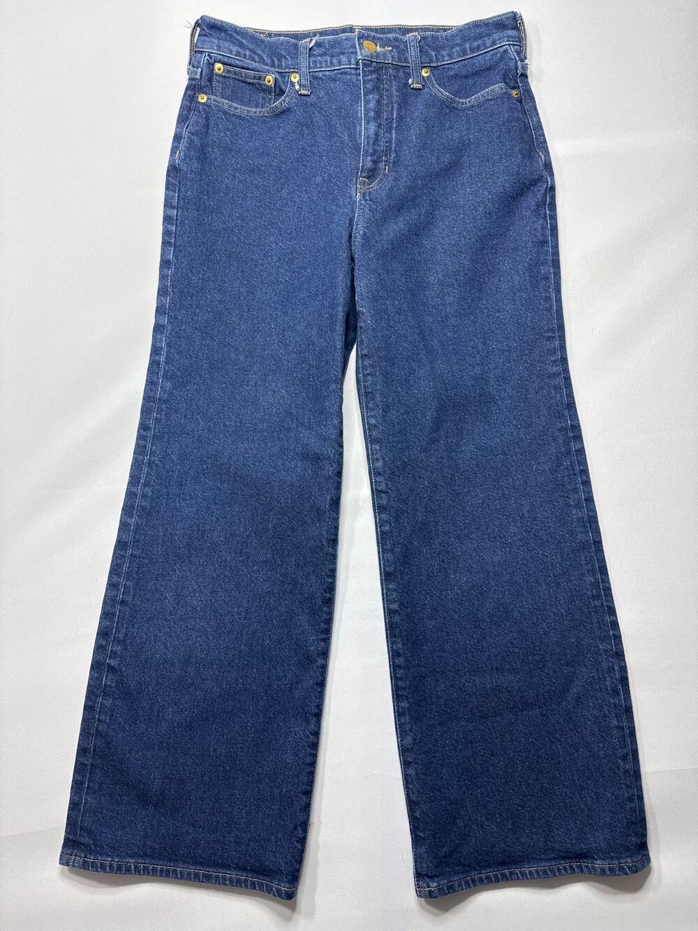 J. Crew Women's Re-96-IDG '96 Slim Wide Leg Blue Jeans - Size 29 (29x26)